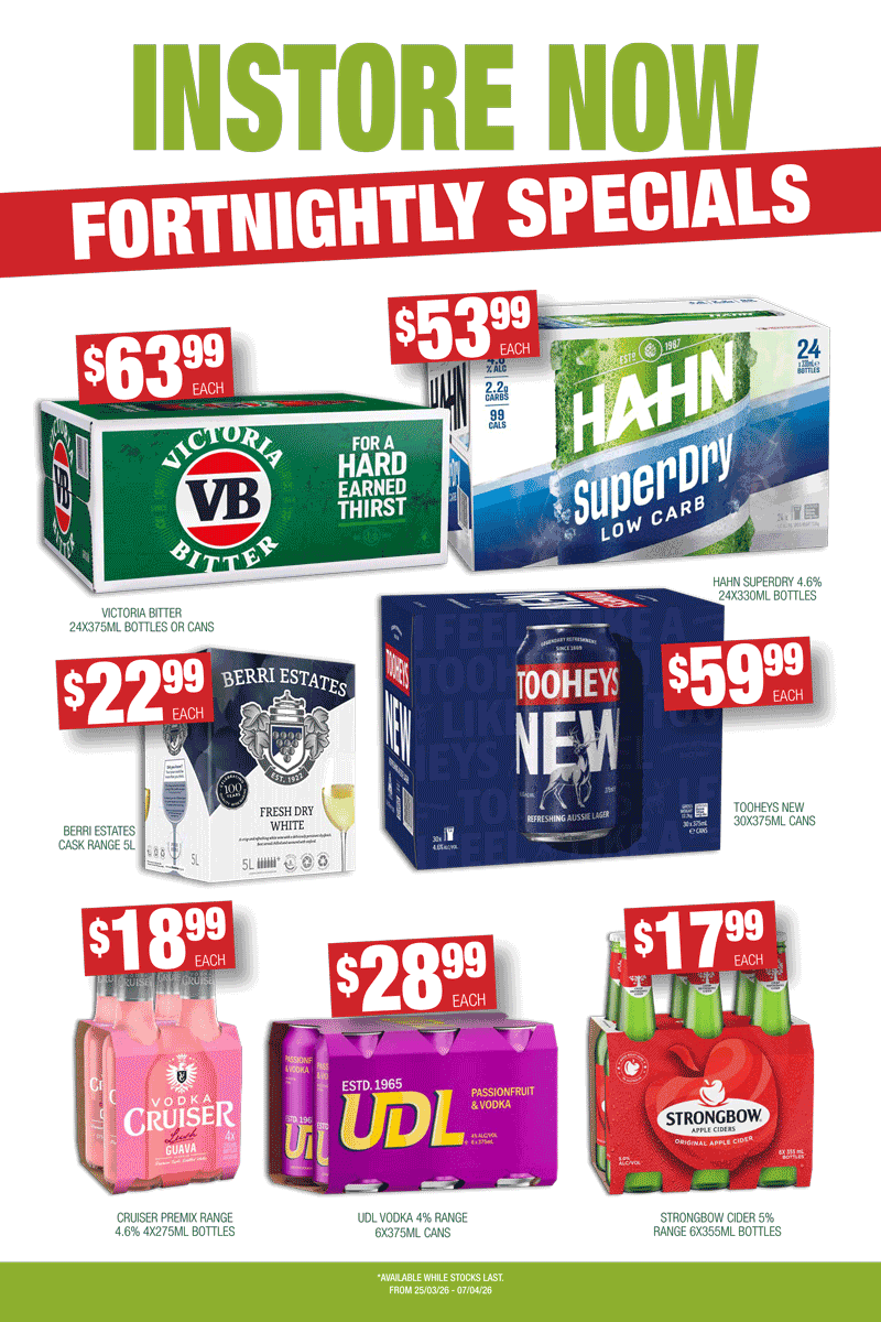 April Bottle Shop Specials West Ryde